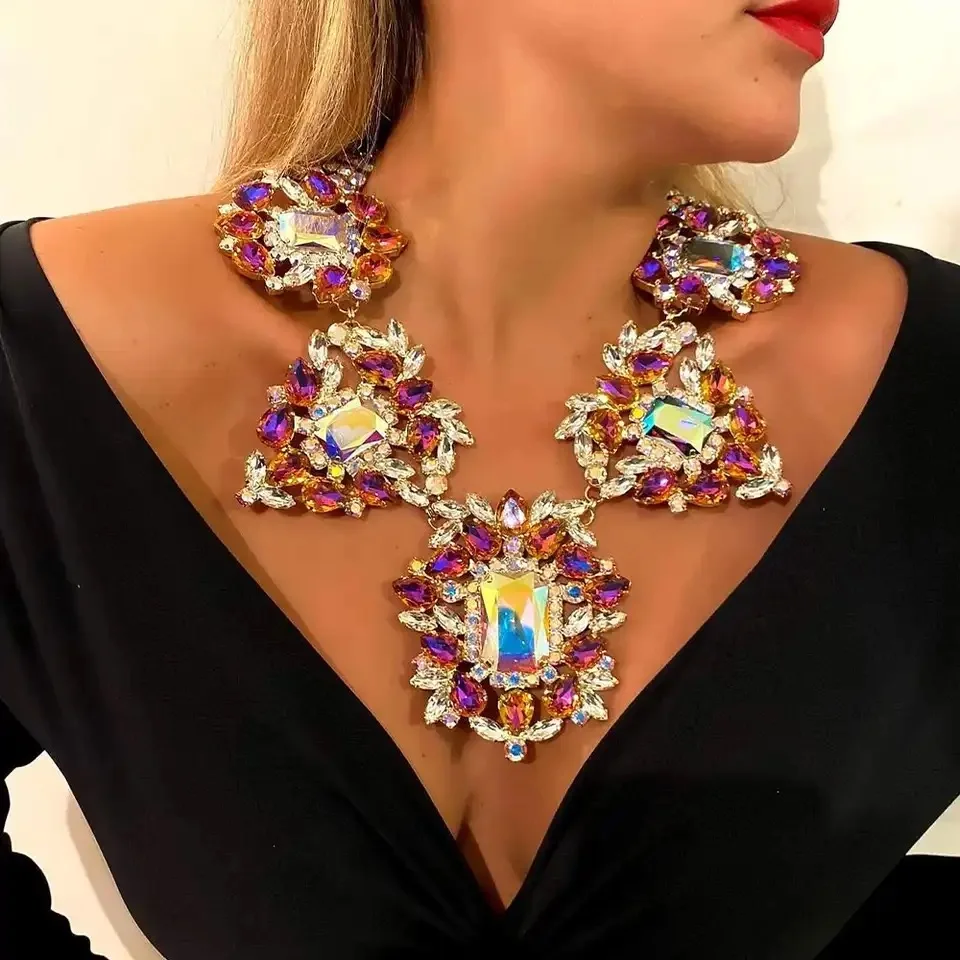 CUIER загадочное ожерелье для женщин ювелирные изделия стеклянные драгоценные