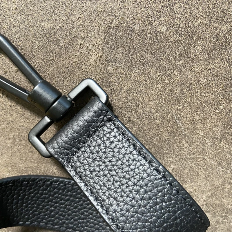 Men's Bag Shoulder Strap All Leather Black Leather Bag Strap Soft And Comfortable Versatile Bag Accessories Shoulder Strap