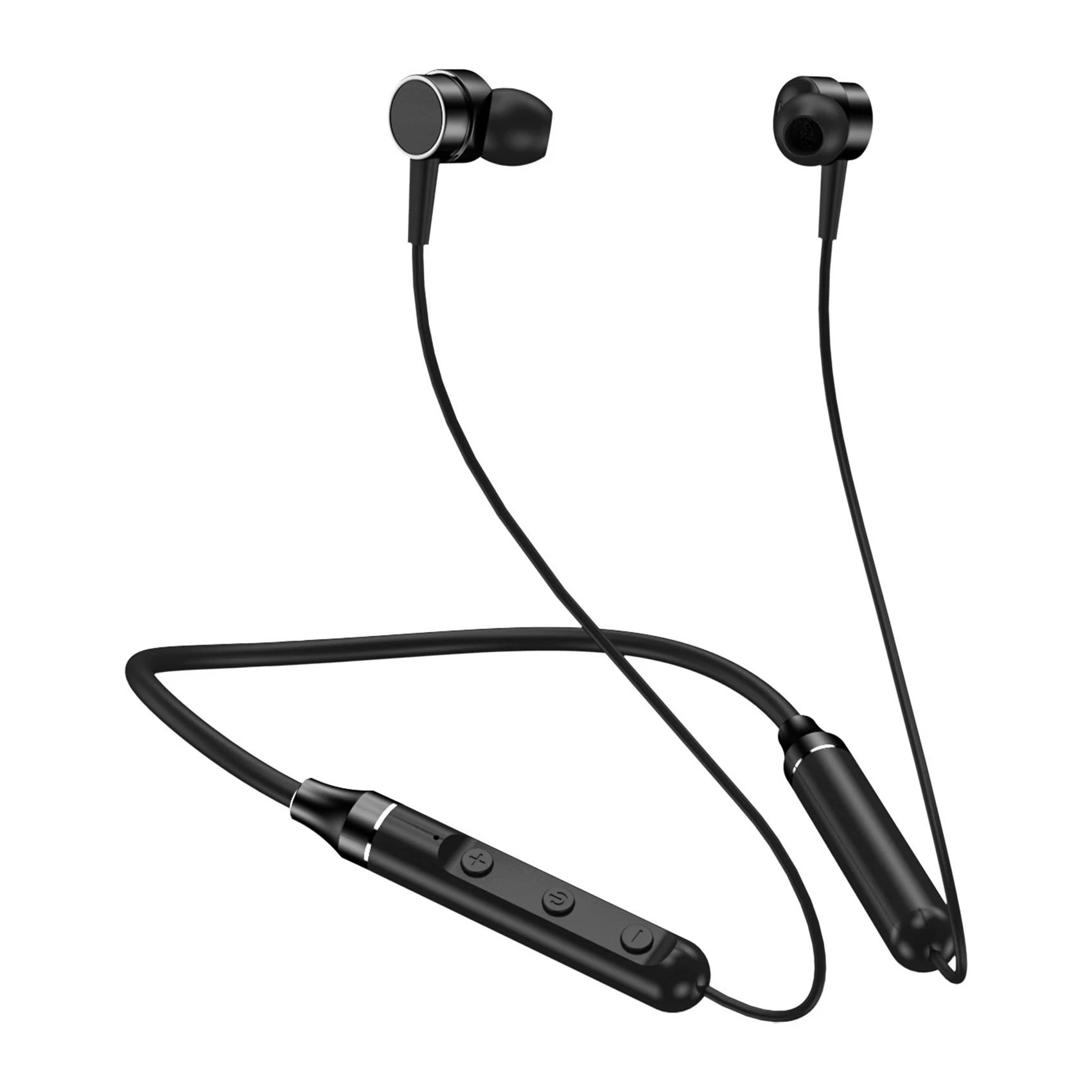 

Беспроводные Bluetooth-наушники на шею, подвесная Bluetooth-гарнитура, Беспроводные спортивные наушники-вкладыши, Bluetooth-гарнитура, Черная