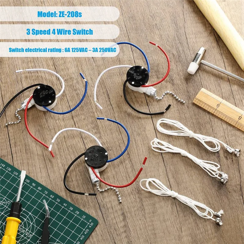 3 шт. деталь для потолочного вентилятора 4 провода