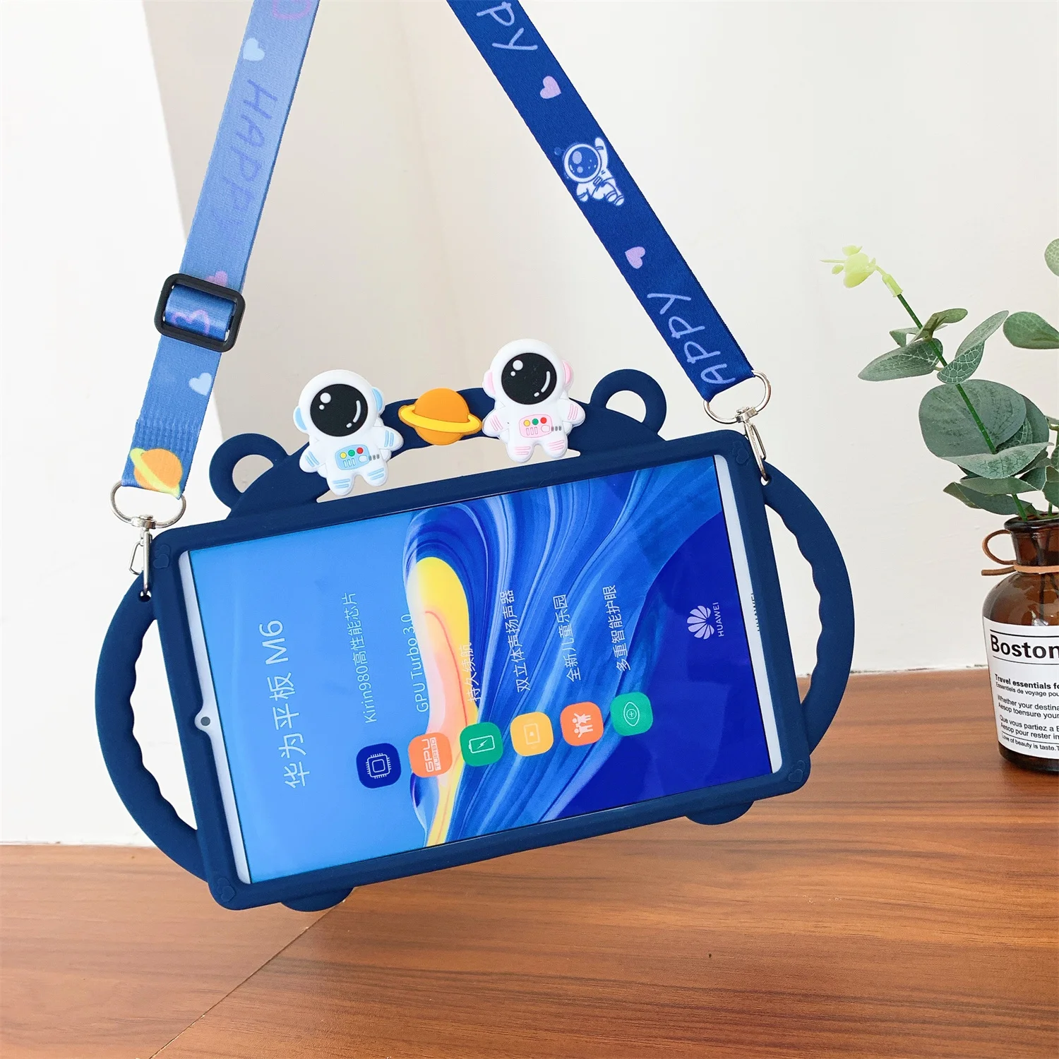 

Чехол для Huawei Matepad Pro 11 Женский, регулируемая подставка с ручкой, мультяшный астронавт, защитный чехол, мягкий силиконовый чехол