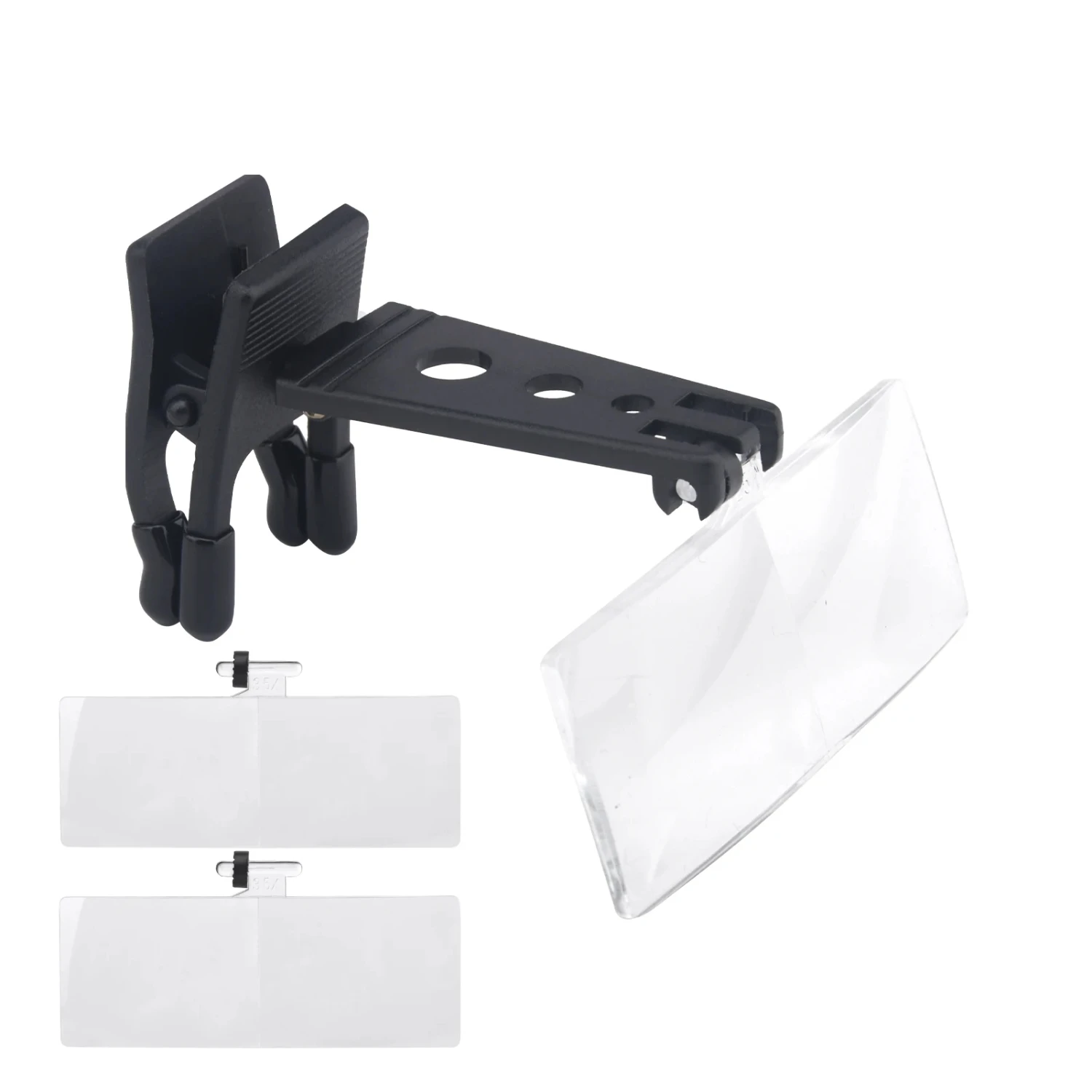 Усовершенствованная складная лупа-лупа с зажимом и прозрачным точным зрением —