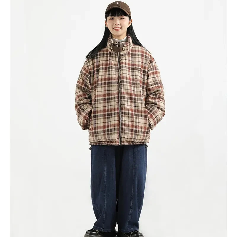 Парка мужская зимняя двухсторонняя с хлопковой подкладкой и воротником-стойкой