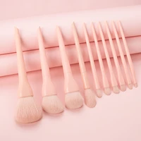 10pcs makeup brushes natural hair colorful professional foundation powder blush eyeshadow eyebrow kabuki blending makeup tool