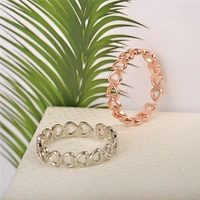 new women metal adjustable hollow heart rings fashion jewelry