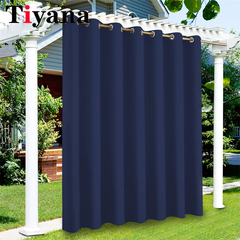 

Outdoor Curtains Pergola Curtain Indoor Outdoor Waterproof Patio Curtains Grommet Blackout For Gazebo Porch Rideaux Exterieurs Z