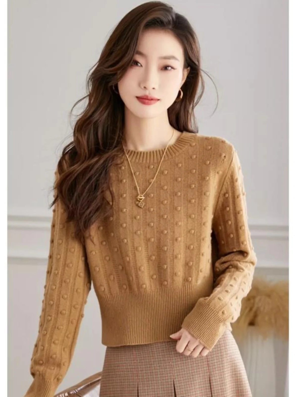 Внешняя торговля Большой бренд Counter Cut the Tag off Clearance Короткая вязаная женская