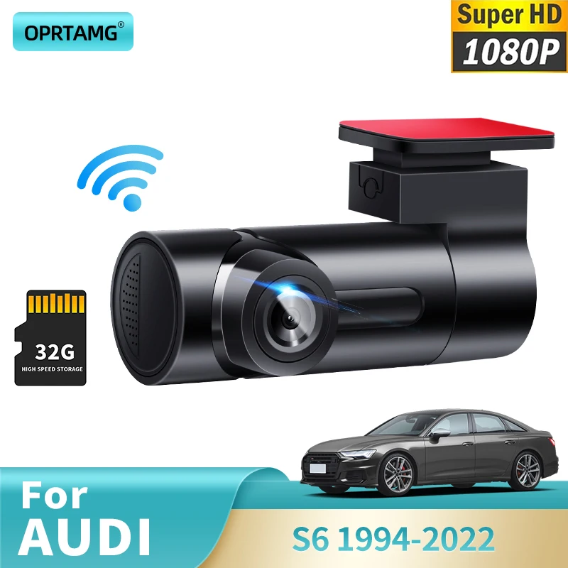 OPRTAMG Dash Cam For AUDI S6 1994 1995 1996 1997 1998 1999 2000 2001 2002-2022 Car DVR 3 Cameras Lens 4.0 Inch 1080P dashcam - купить по