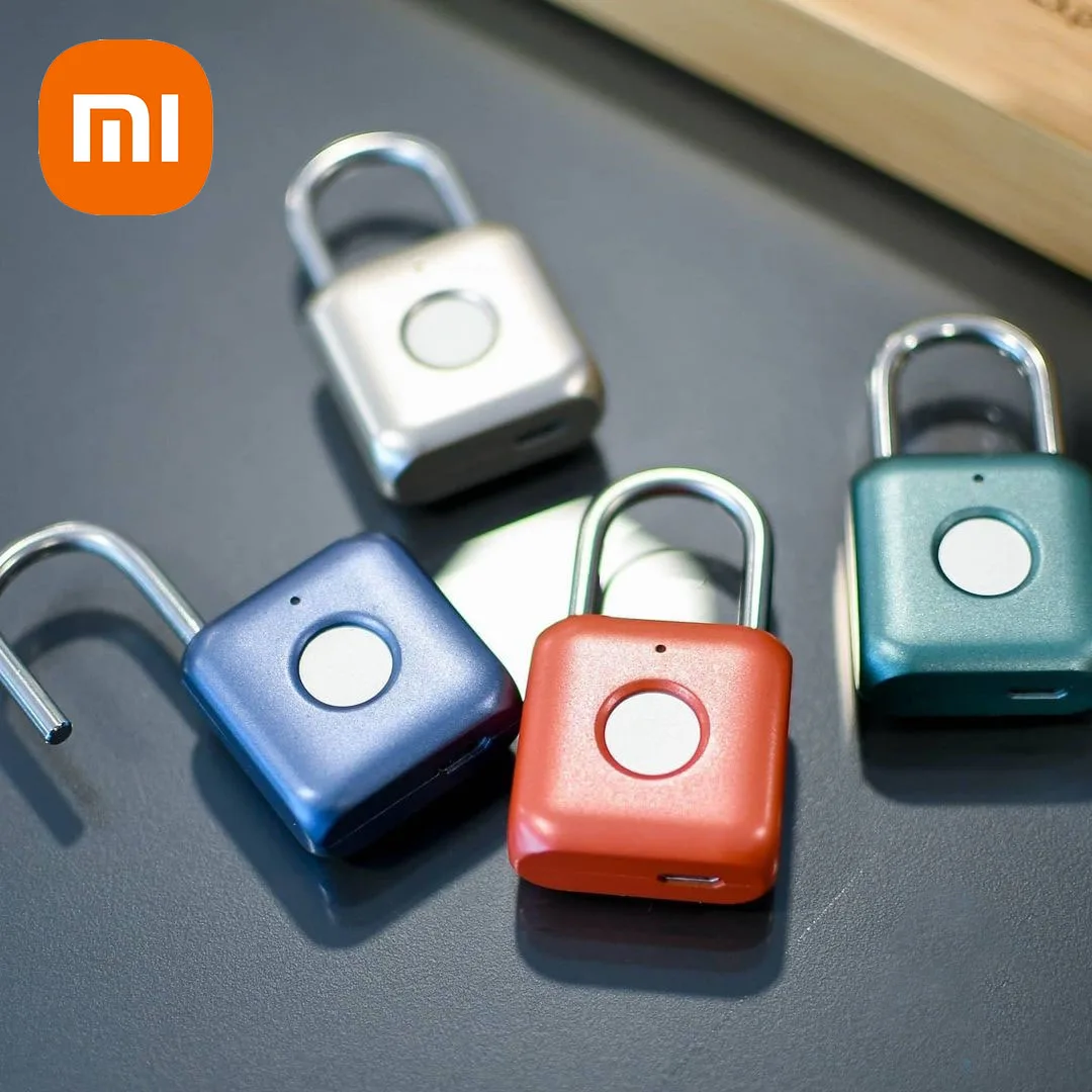 Xiaomi Mijia  Kitty Smart Fingerprint Door Lock Padlock USB Charging Keyless Anti Theft Travel Luggage Drawer Safety Lock Metal