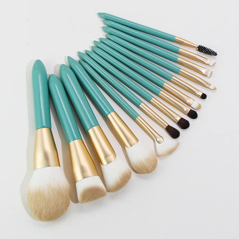 

14pcs Makeup Brush Set Kabuki Foundation Blending Brush Face Powder Blush Concealers Eye Shadows Make Up Brushes Kit