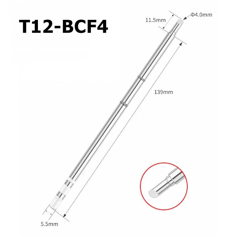 T12 Soldering Solder Iron Tips T12BCF4 Iron Tip For Hakko FX951 STC AND STM32 OLED Soldering Station Electric Soldering Iron