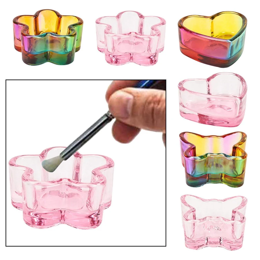 1 шт. Радужная Хрустальная прозрачная стеклянная тарелка для жидкости чашка