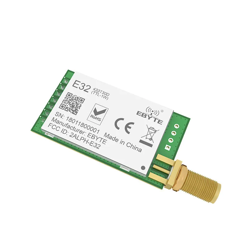 E32-433T3 0D Лидер продаж SX1278 LoRa Модуль RF 433 МГц UART SMA-K антенна 30 дБм 1 Вт 8 км большой