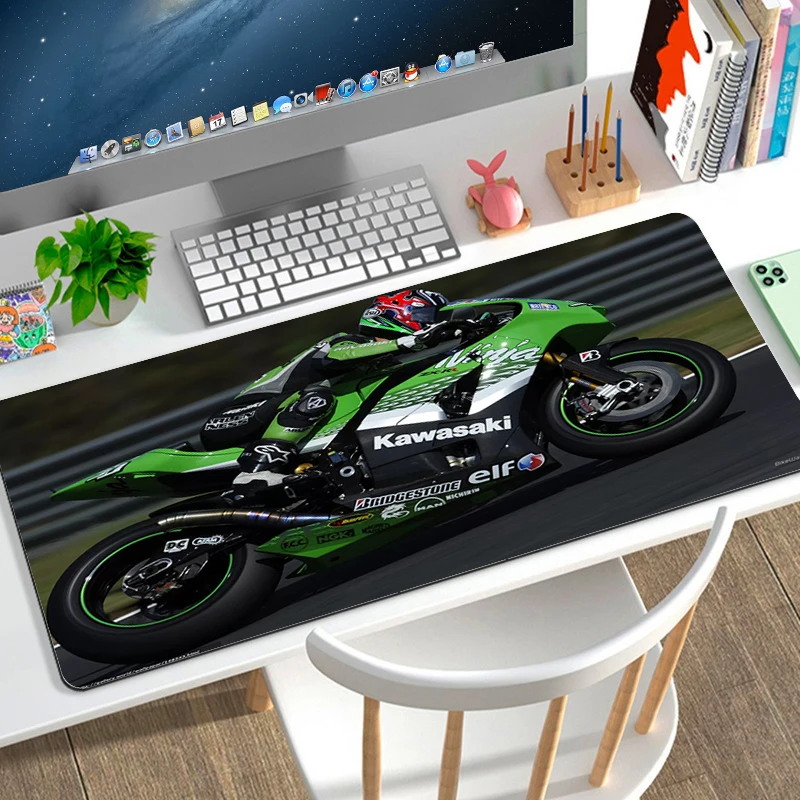 Mousepad Gamer Keyboard Pad Kawasaki Deskmat Gaming Pc Accessories Non-slip Mat Mouse Pads Mausepad Mats Cabinet Mause Laptops