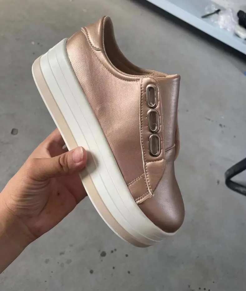 Autumn Women Sports Shoes Lady Vulcanized Shoes Outdoor Platform Shoes Female Casual PU Fashion Sneakers Women Wedge Flats