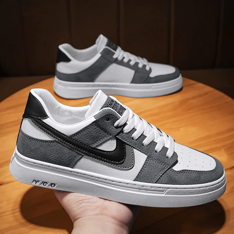 

Men Shoes Fashion Leather Loafers Casual Shoes Autumn Lace Up Comfortable Sneakers Outdoor Men Sports Shoes Tenis Masculino