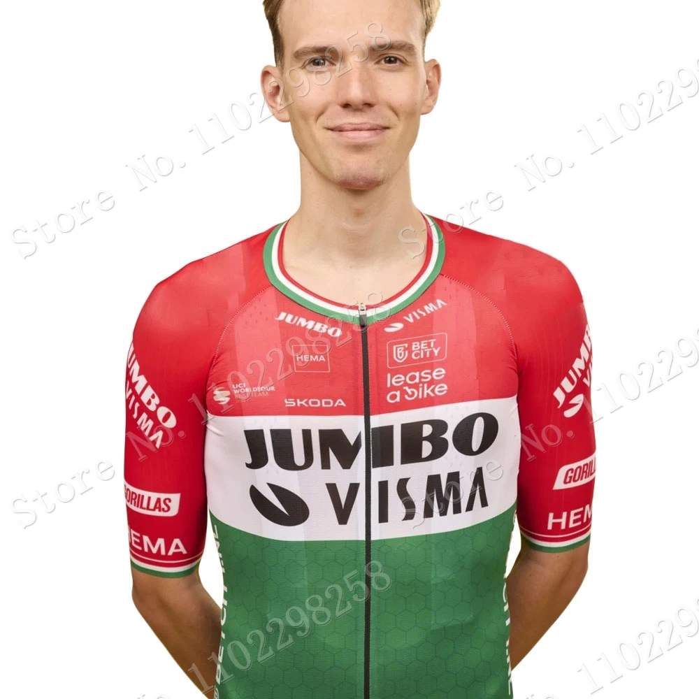 

Венгерский Чемпион Attila Valte Jumbo Visma 2023 Велоспорт Джерси комплект одежды дорожный велосипед рубашки костюм велосипед нагрудники шорты MTB Одежда