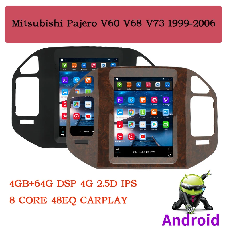 Автомобильный радиоприемник 9 7 дюйма для Mitsubishi Pajero V60 V68 V73 1999-2006 Tesla вертикальный