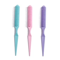 2022 point tail brush comb beauty salon hair coloring comb baked oil plastic comb brush candy color hairdressing comb wholesale