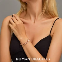 bracelets for women korean fashion temperament simple rose gold swan geometry inlaid zircon womens wedding jewelry wholesale