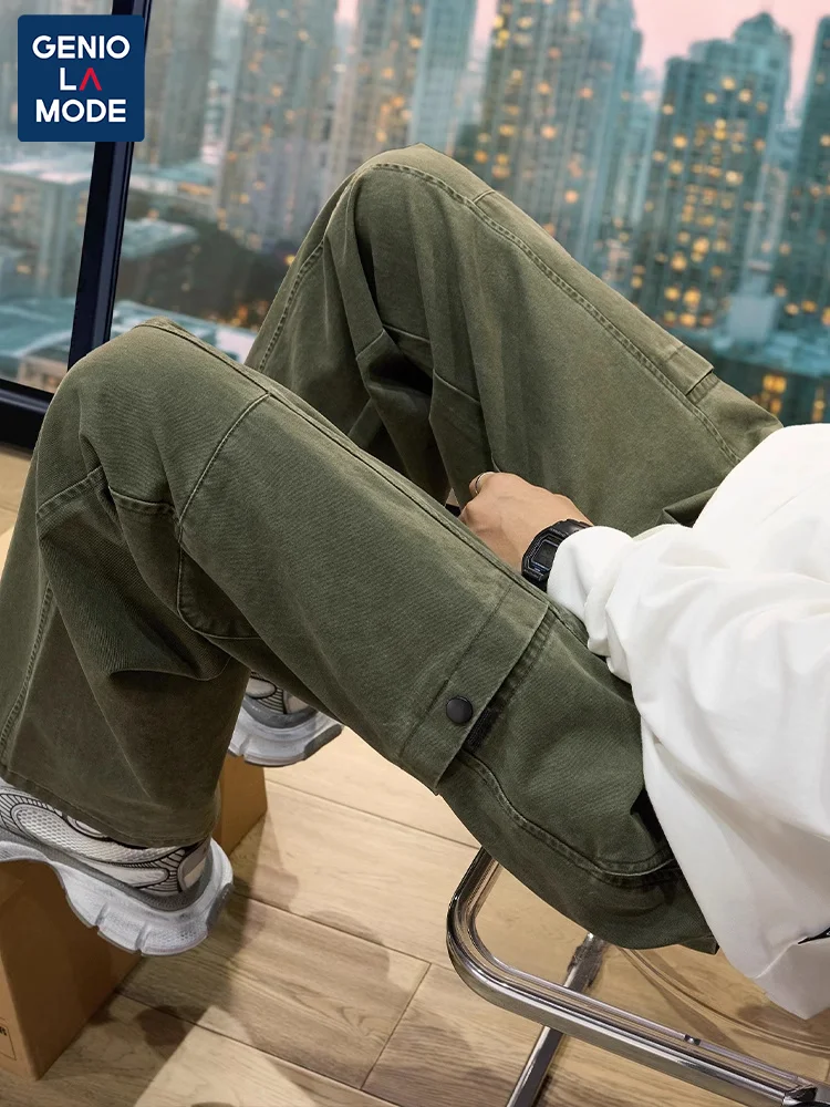 Мужской Свободный комбинезон Senma up прямые повседневные брюки в американском