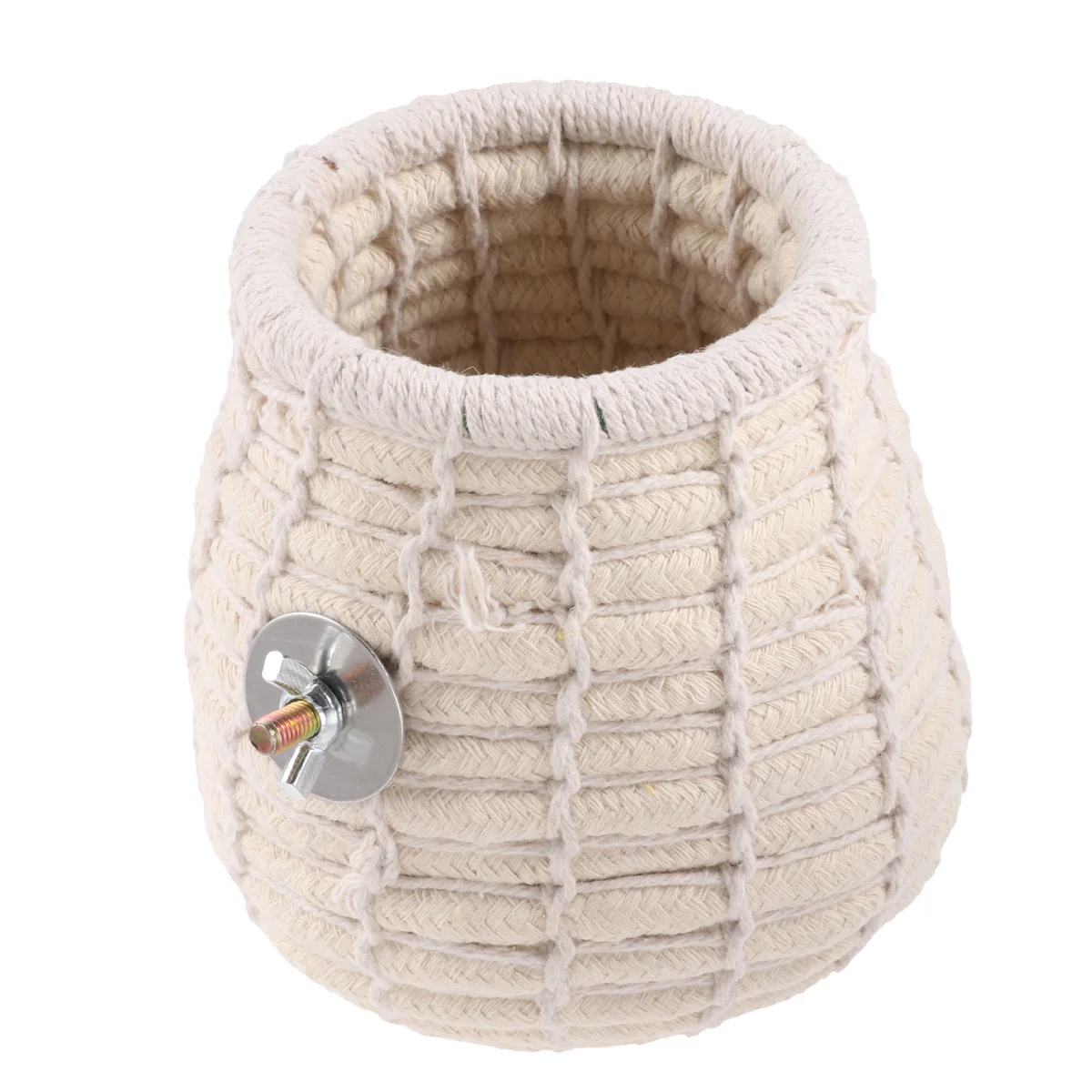 

Creative Hand-Weaved Nest Birds Living Place Warm Parrot Bed Winter Sleeping Bed (Screw + Cotton Rope)