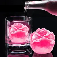 cube maker silicones ice mould rose flower ice cube tray silicone mold forms food grade mold for whiskey cocktail