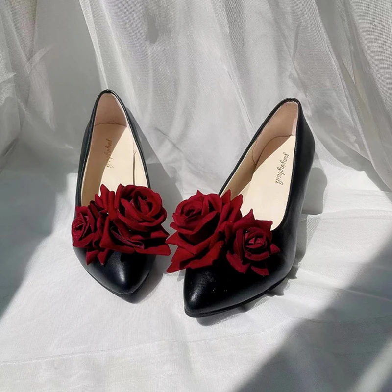 Игра Личность V-психолог вечная ночь косплей обувь черная роза цветок каблуки для