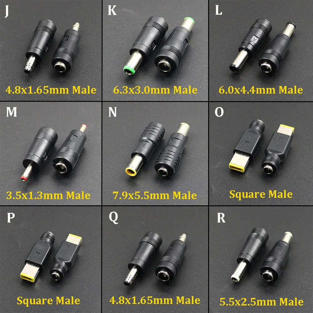 2 шт. адаптер питания постоянного тока папа-мама 5 5x2 1 мм на 7 9*5 5/6 3*3 0/6 0*4 4/3 5*1 3/4 8*1 65/4