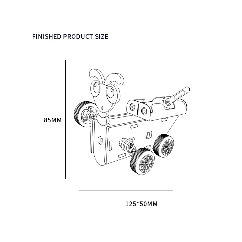 DIY бионический рептилий Робот Модель STEM Kit дети технология наука игрушки