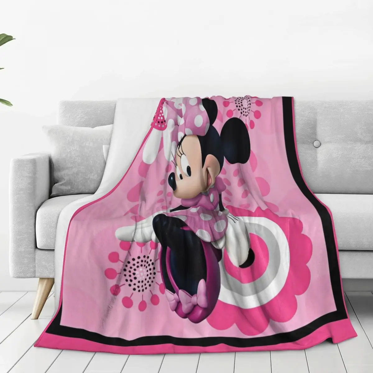 Одеяла с героями мультфильмов Минiso Микки Маус дорожное фланелевое одеяло для