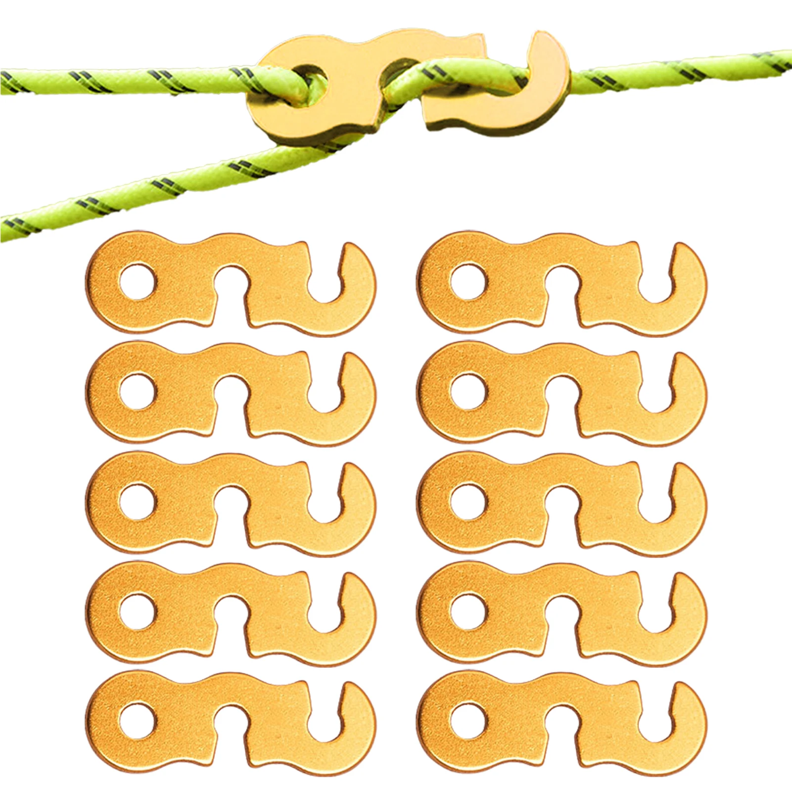 

10 Pcs Aluminum Alloy Wind Rope Buckle Cord Tensioners Rope Adjuster 3 Holes Tent Wind Rope Buckle Aluminum Alloy Guyline Cord