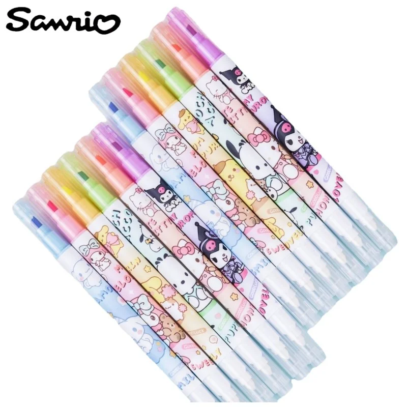 

Sanrio anime peripheral cartoon kawaii Hello Kitty cute Kulomi eye protection large capacity creative highlighter gift wholesale