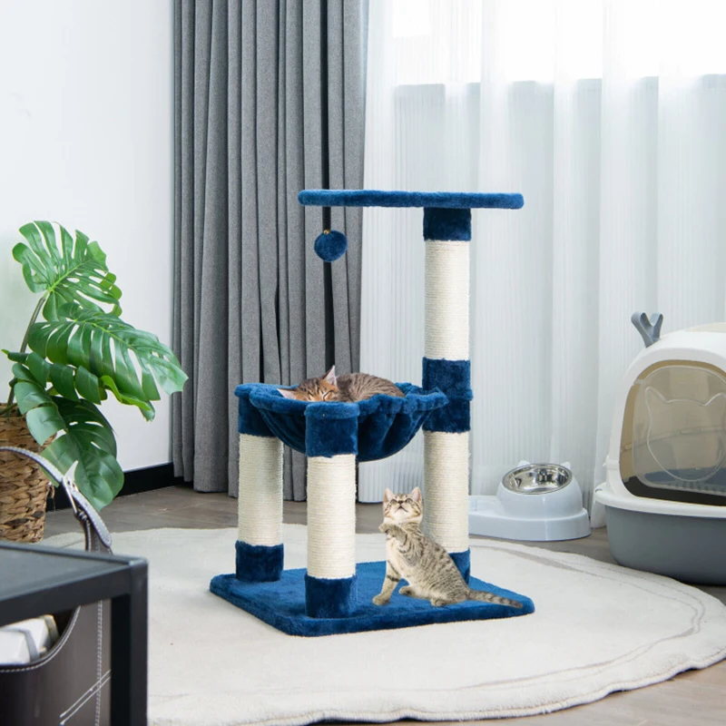 Stable Safe Structure cat toys Multi-level Cat Tree with Scratching Posts and Cat Hammock PV10023
