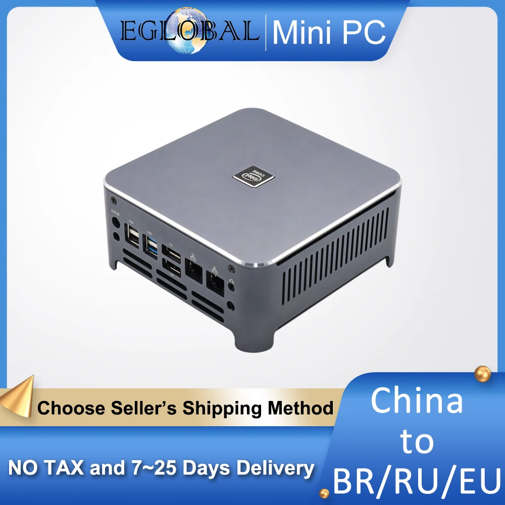 EGLOBAL TOP 10th Gen Core i9 10880H i7 10750H Intel Mini PC 2 Lans Windows 10 2*DDR4 2*NVMe Gaming Computer DP HDMI Type-C 3x4K - купить по