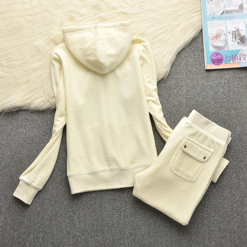 Женский комплект из двух предметов осень 2024 женская бархатная толстовка и