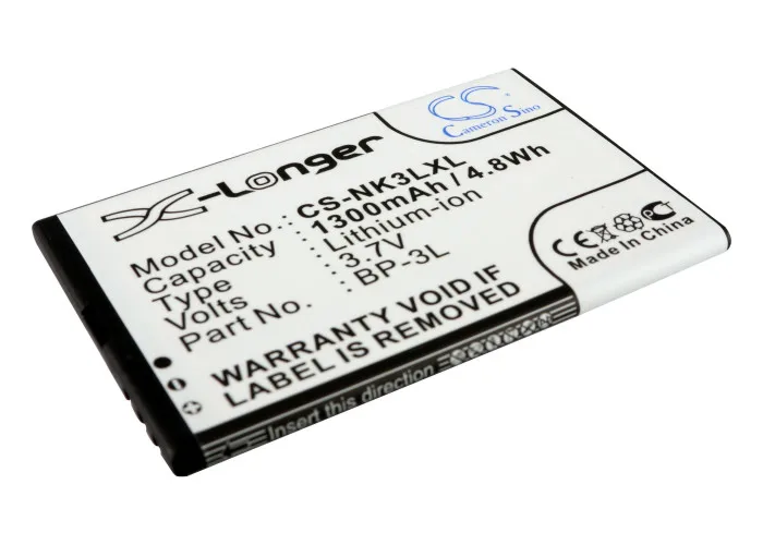 Cameron Sino 1300mAh Battery BP-3L for Nokia 303 603 Lumia 505 510 510.2 610 710 MP-S-V MyPhone 1080 9010 9015TV