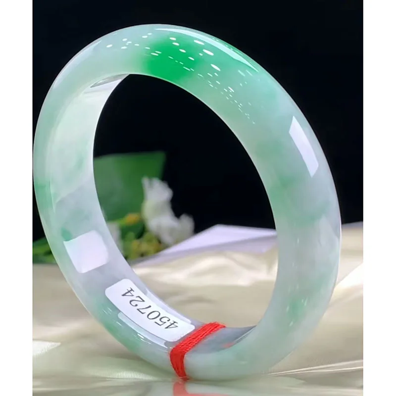 

Natural Myanmar Jade 54mm-62mm bracelet exquisite princess bracelet to send girlfriend to send mother Hetian jade