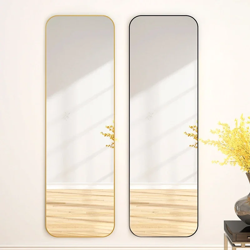 

Black Frame Bathroom Mirror Wall Mounted Modern Custom Full Height Bathroom Mirror Long Design Espejos Con Luces Indoor Supplies