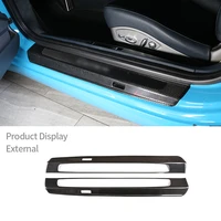 for porsche 718 911 real carbon fiber car outer door sill dedicated welcome pedal cover scuff plate exterior accessories