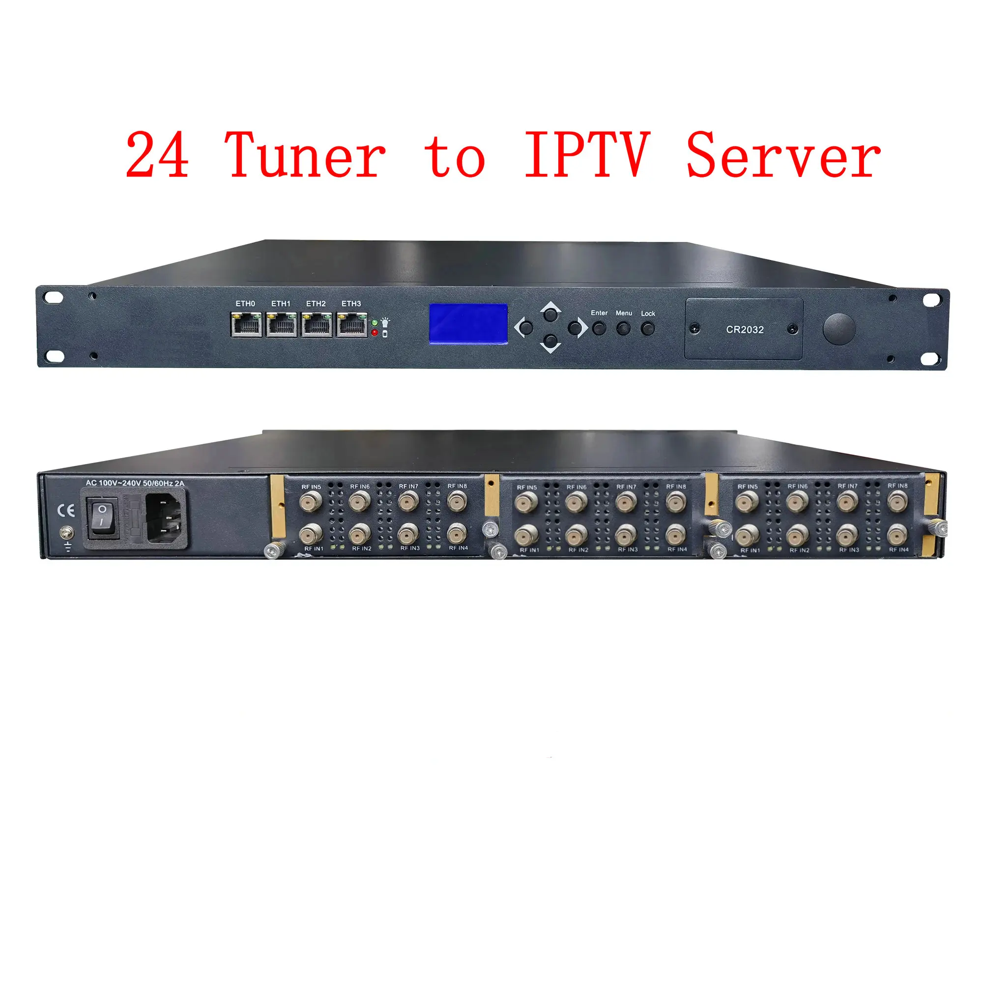 Тюнер к серверу IPTV RF к IPTV DVB-S2 DVB-T2 DVB-C ISDBT ATSC RF к IP-систему корпоративного веб-телевизора в отеле (art.: 3920cff9d9009) - 3920cff9d9009