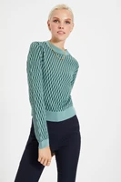 trendyol jacquard knitwear sweater twoaw22kz1687