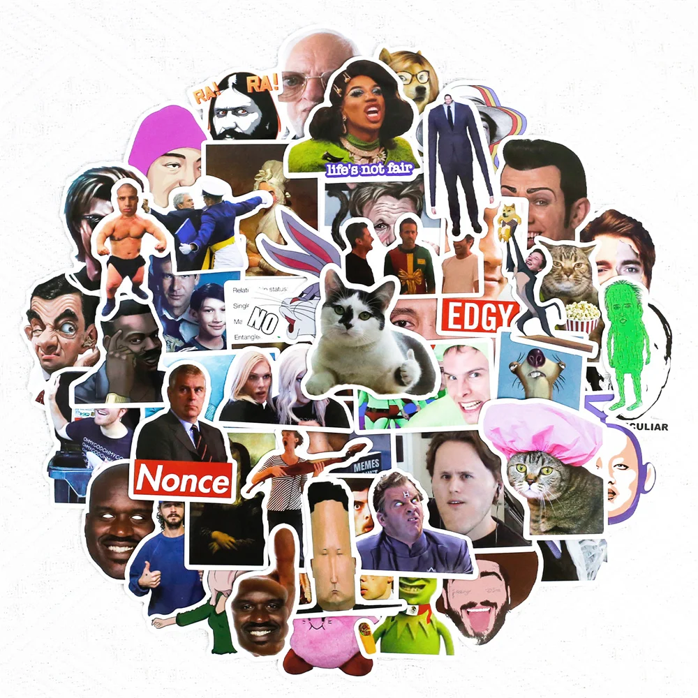 

10/30/50pcs Spoof Series Funny Network Popular Meme Stickers For Luggage Laptop Ipad Cup Journal Guitar Diy Stickers Wholesale