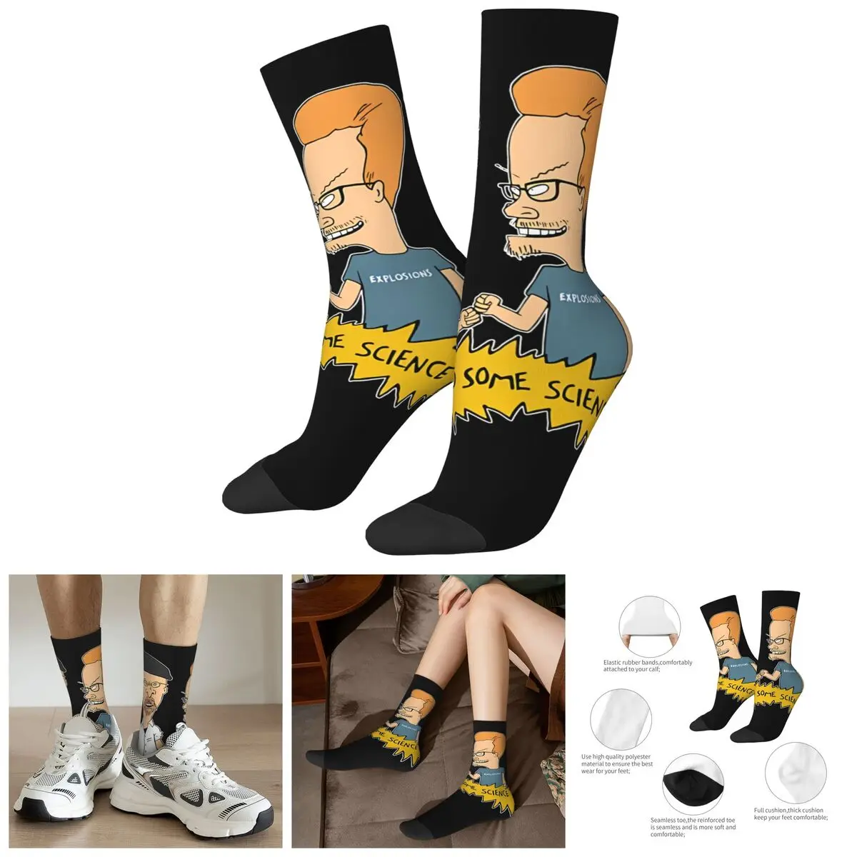 Носки компрессионные мужские в стиле Харадзюку счастливые Смешные винтажные