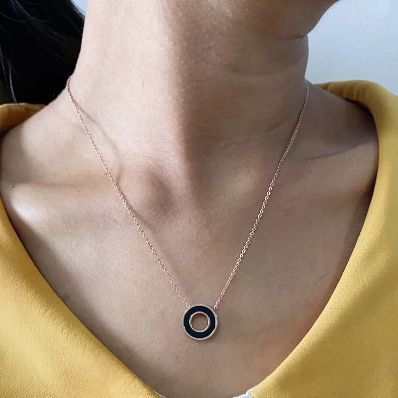 Винтажное круглое ожерелье с подвеской в виде белой ракушки из хирургической