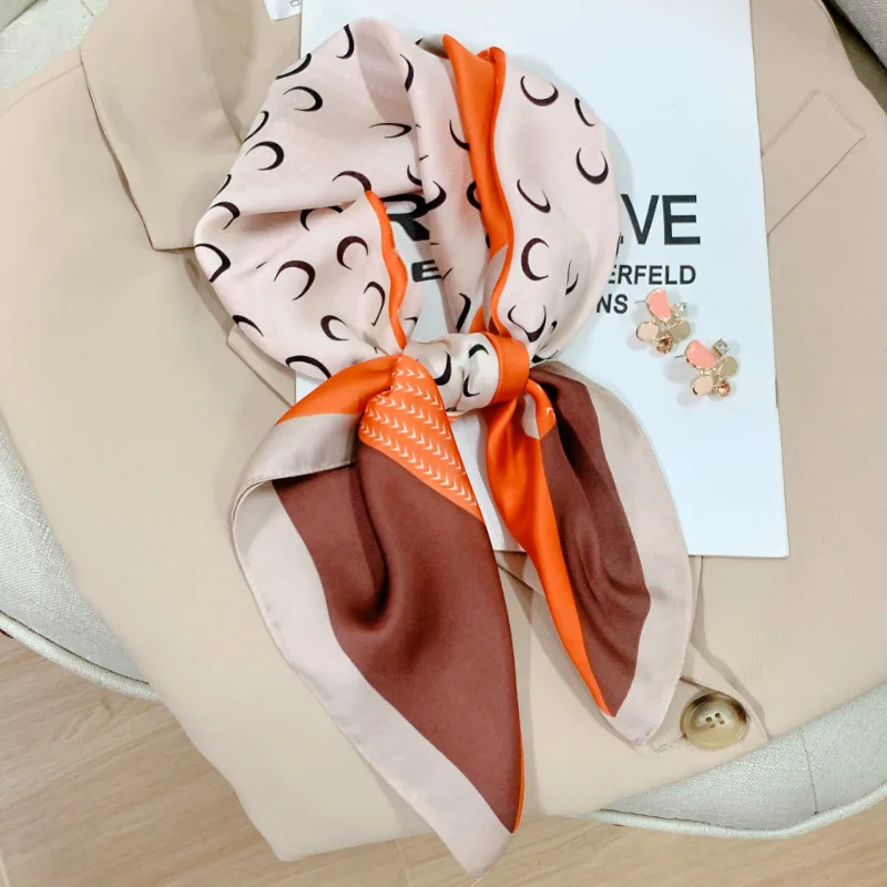 

Всесезонный дорожный головной убор 2022, новый стиль, шарфы 70 Х70 см, женская мода, Женский Классический Маленький Пляжный платок с принтом