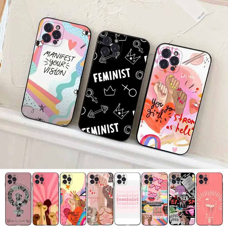 

Феминистский чехол для телефона с феминистской эстетикой и девушкой для iPhone 14 11 12 13 Mini Pro XS Max чехол 6 7 8 Plus X XR SE чехол