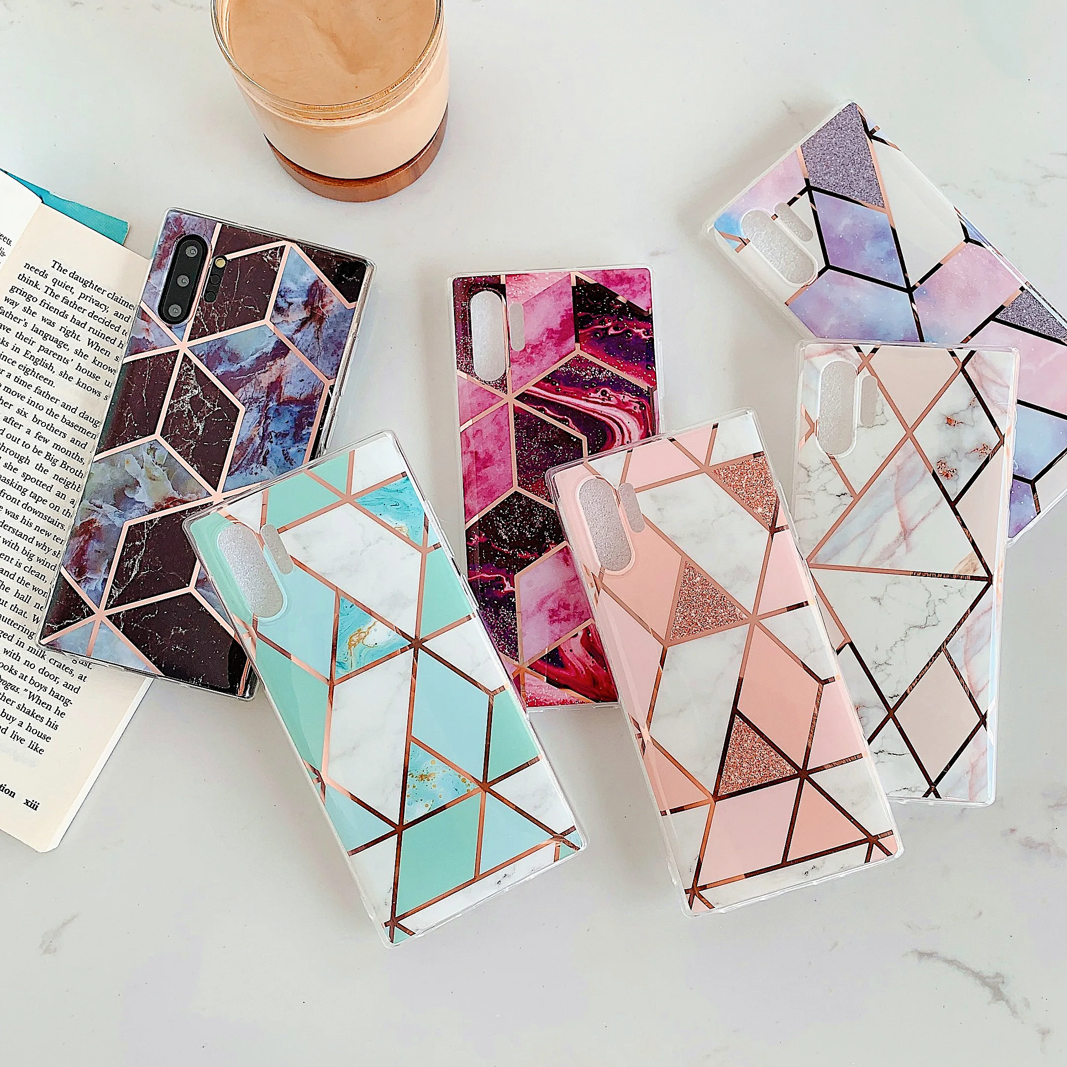 Marble Phone Case For Samsung Galaxy S22 S21 S20 FE Note 20 Ultra 10 9 8 S10 S9 Plus A21S A72 A52 A50 A70 A51 A71 Case Cover