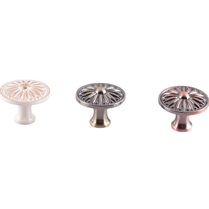 

Drawer Handle Wardrobe Furniture Handle Cabinet Door Zinc Alloy Handle Retro Red Bronze Kitchen Cabinet Knob 10pcs
