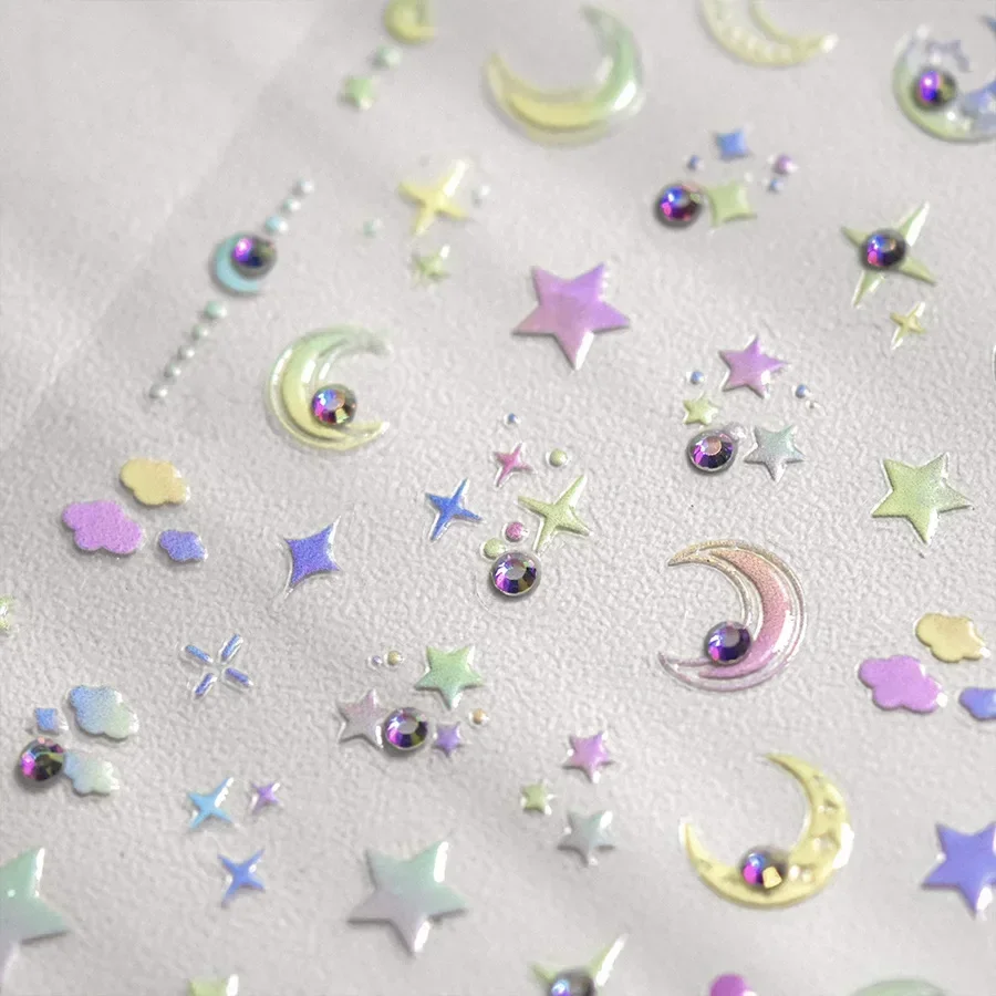 Мечтательная луна звезда облако Бабочка звездное освещение Женская 5D мягкая